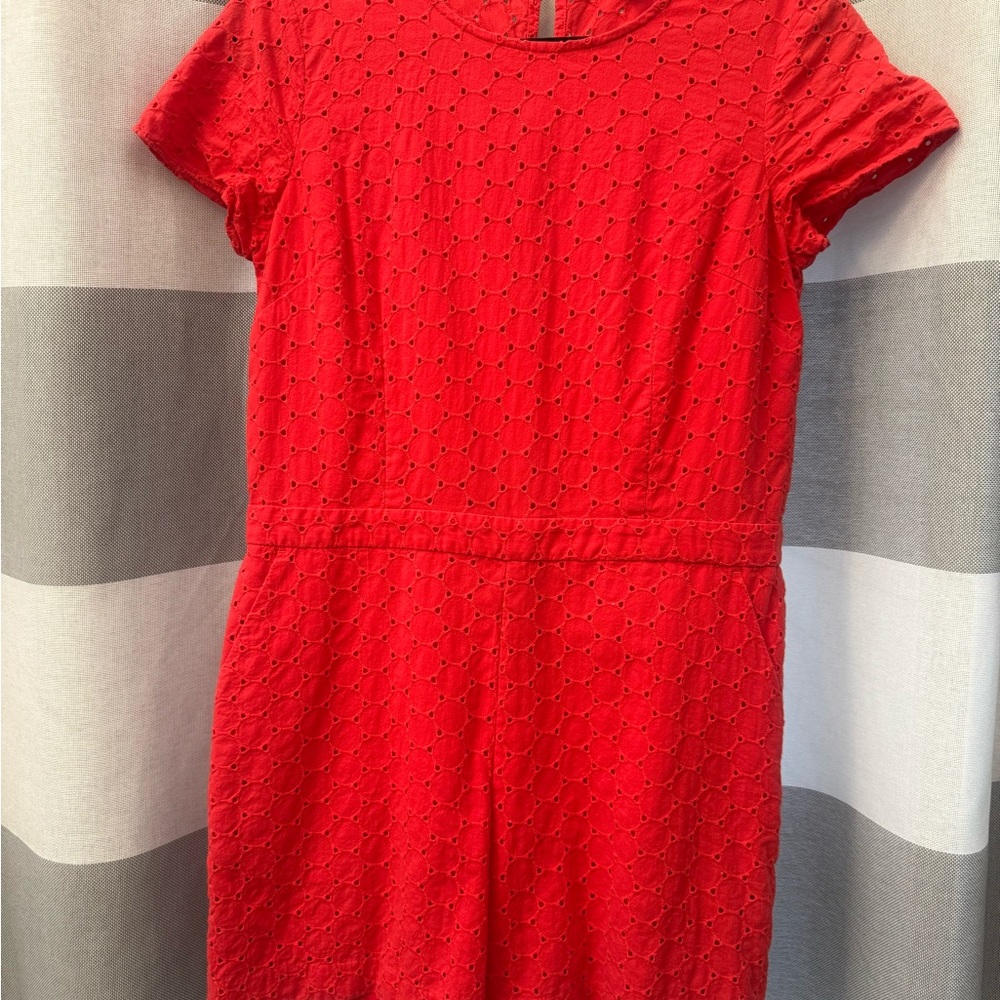 Banana Republic Red Eyelet Romper